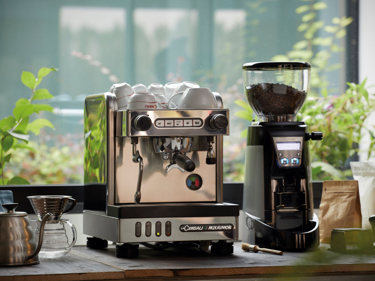 LaCimbali M21 Junior espresso machine and grinder