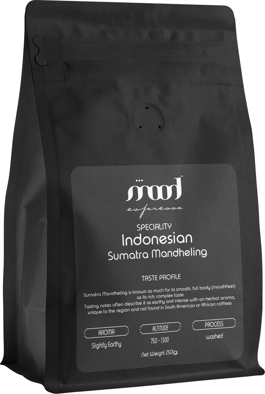indonesian sumatra mandheling 250 gms bag