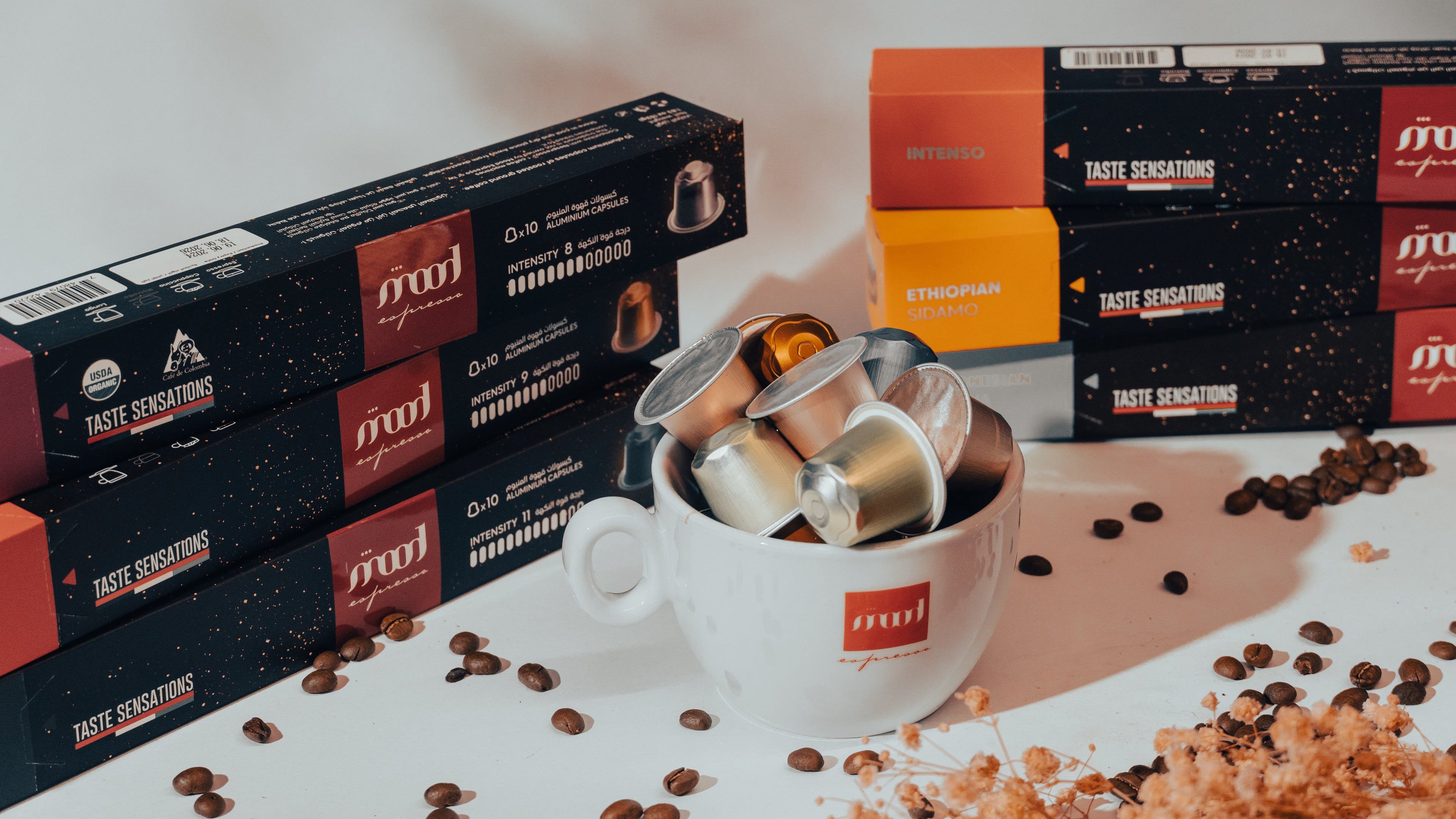 Nespresso Orginal Coffee capsules & pods Mood Espresso UAE coffee roster