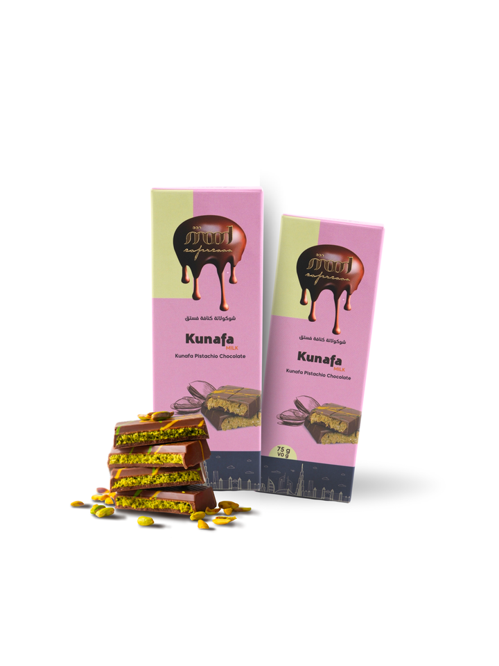 Mood Espresso Kunafa Pistachio Milk Chocolate 75g