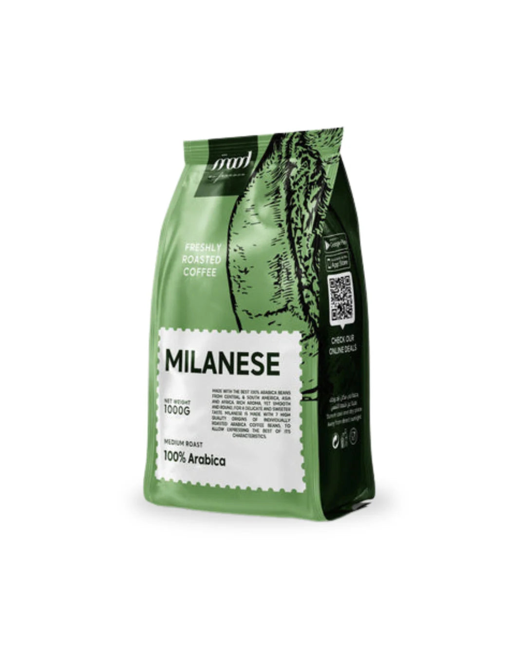 3+1 Free: Roasted 100% Arabica Coffee Beans – Milanese 1000g