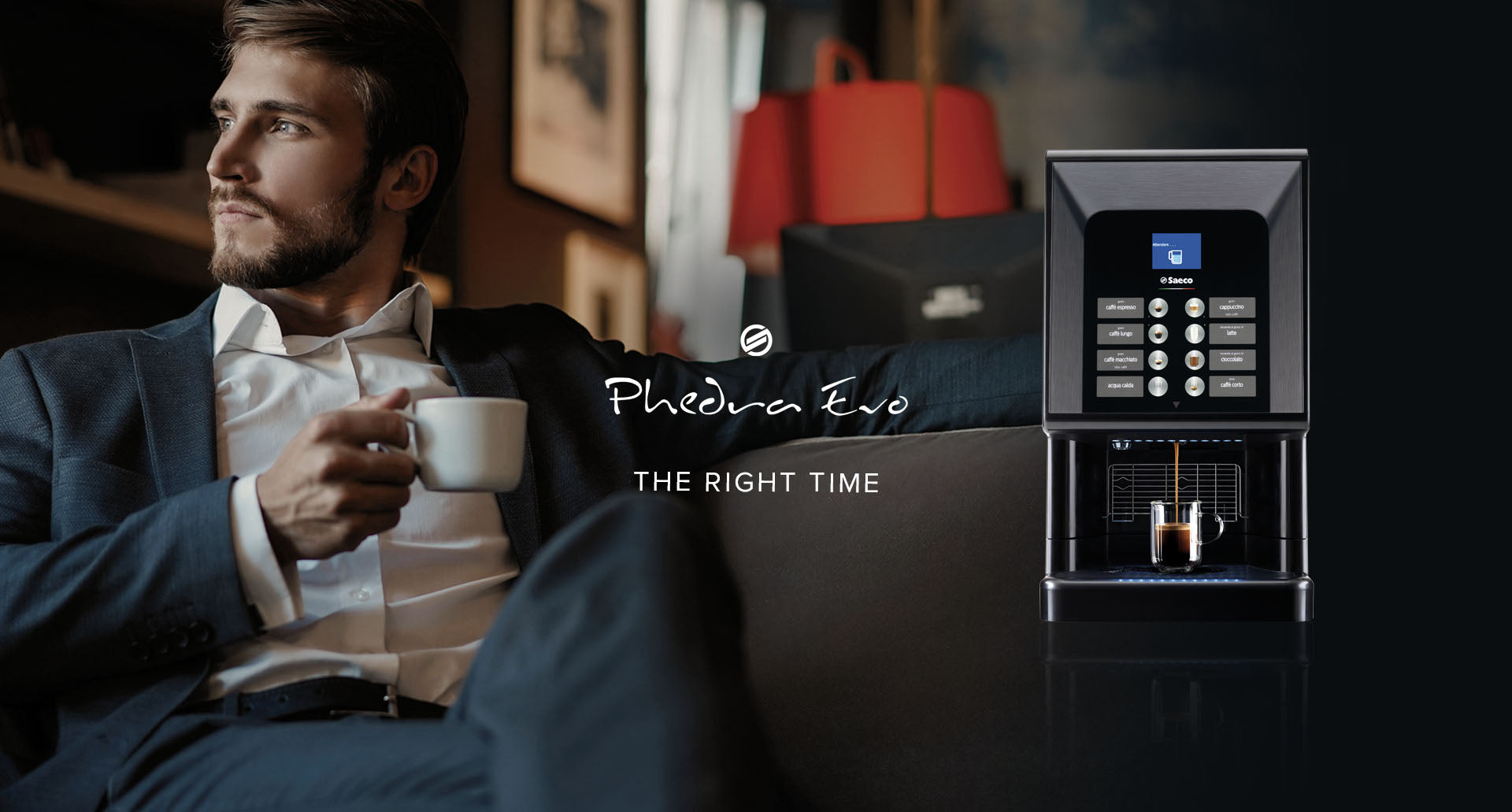 Saeco Phedra Evo Cappuccino Bean to Cup Coffee Machine 1500W: Customizable Interface, High-Capacity Canisters With Fresh Milk Option & 8 Beverage Selections