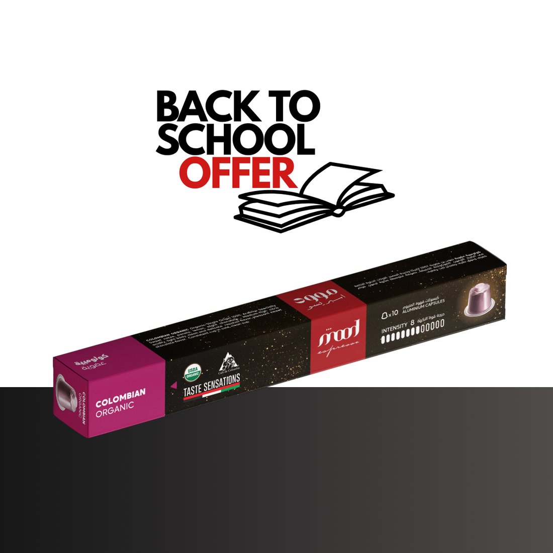 Organic Colombian – Nespresso Compatible Aluminium Capsules, 10 Pods – Back to School 20% OFF 🎒☕
