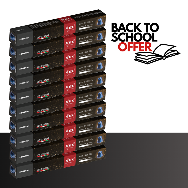 Aluminium Ristretto Coffee Bundle – 100-Pod Collection (52g) – Back to School 20% OFF 🎒☕