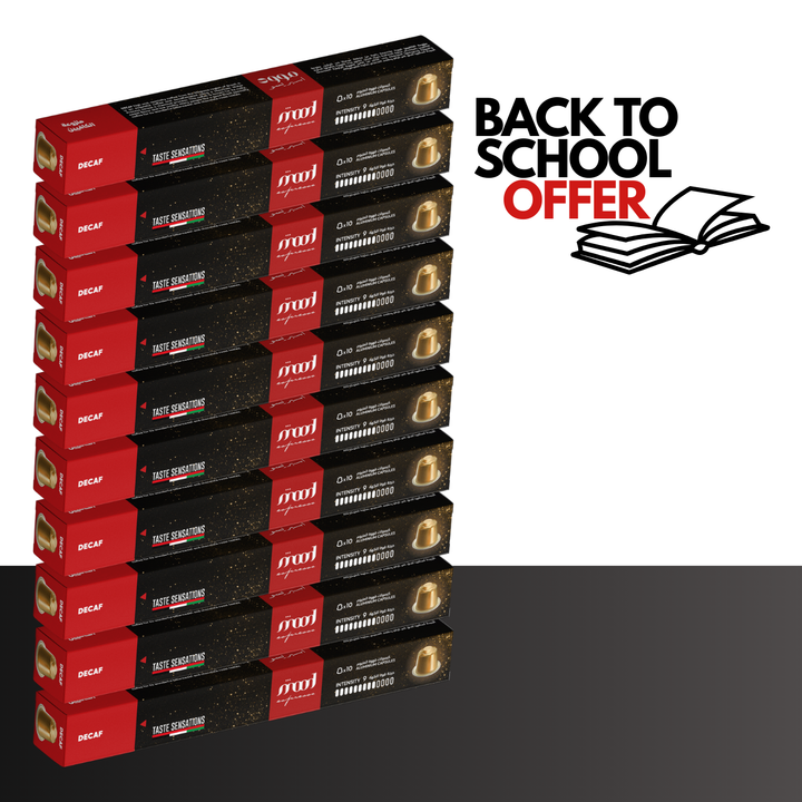 Aluminium Decaf Coffee Bundle (52g) – 100-Pod Collection – Back to School 20% OFF 🎒☕