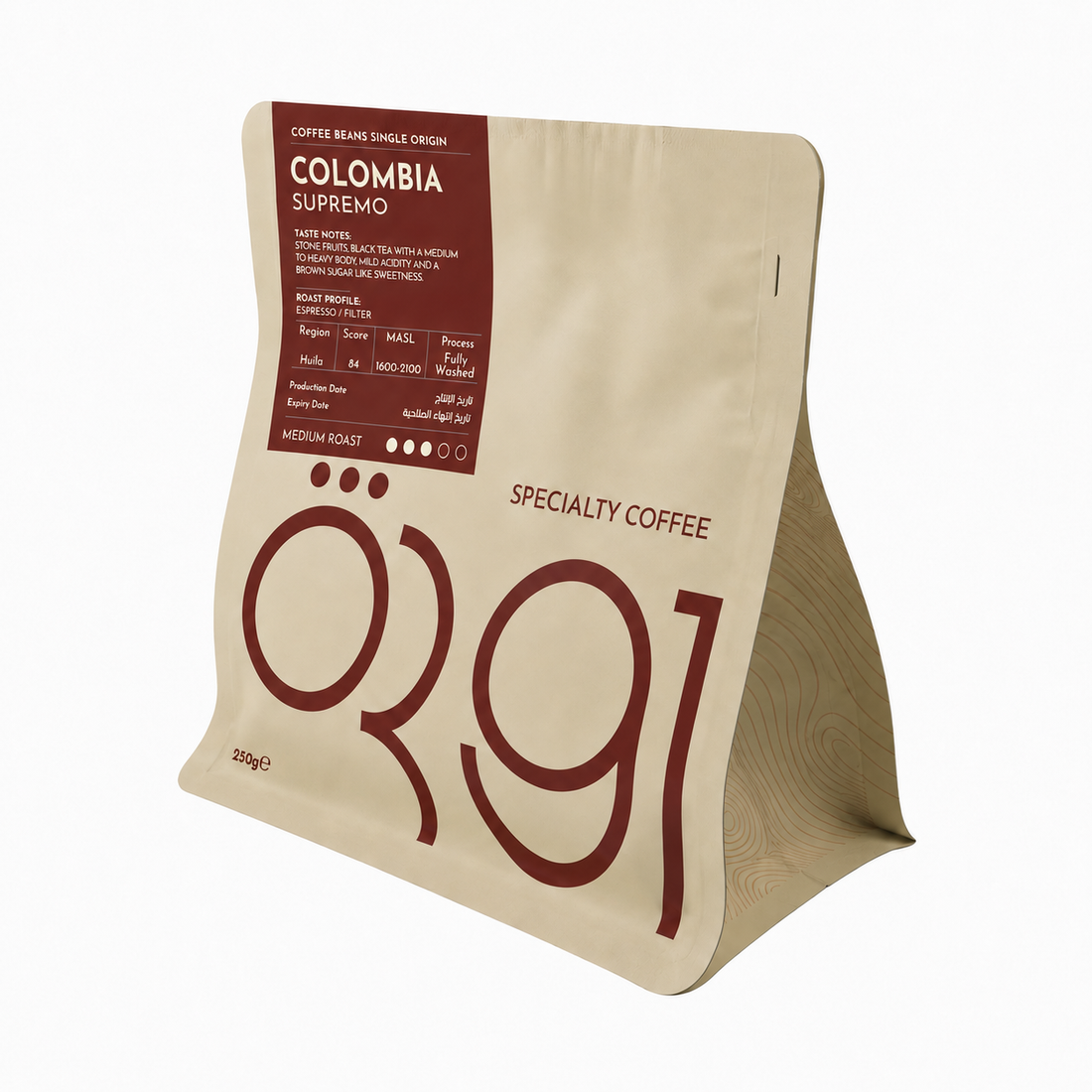 OR91 Colombia Supremo Specialty Coffee Beans – Medium Roast Single Origin Espresso Coffee