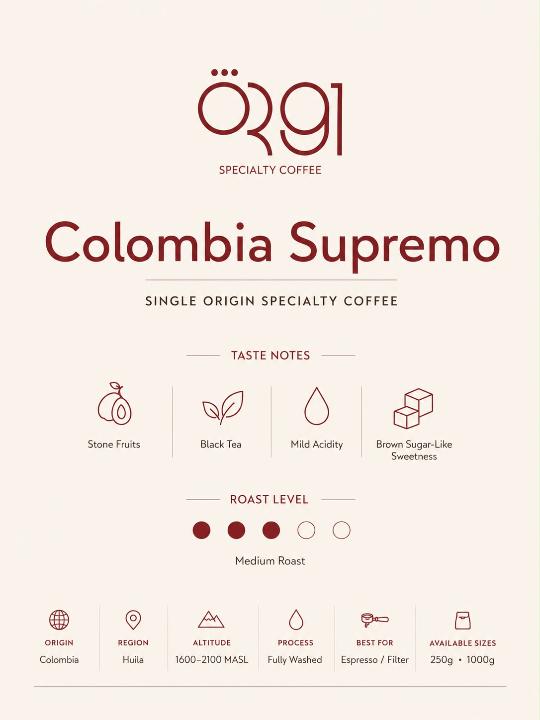 OR91 Black Forest Specialty Coffee Beans, Medium Roast