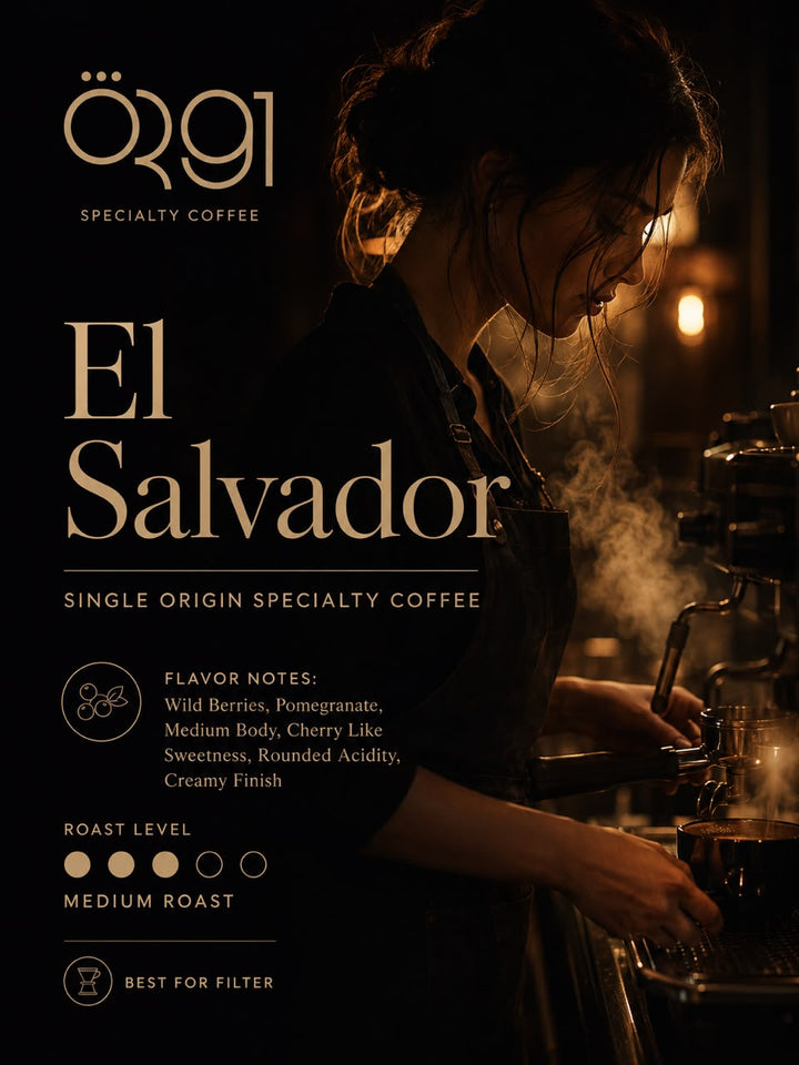 OR91 El Salvador Specialty Coffee Beans, Medium Roast