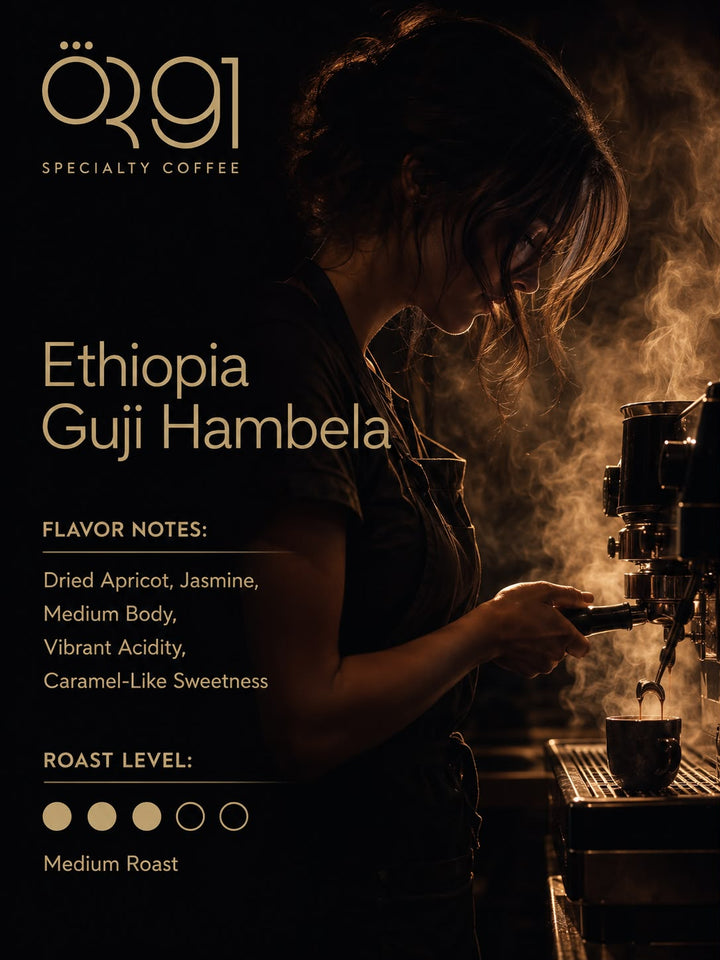 OR91 Ethiopia Guji Hambela Specialty Coffee Beans, Medium Roast