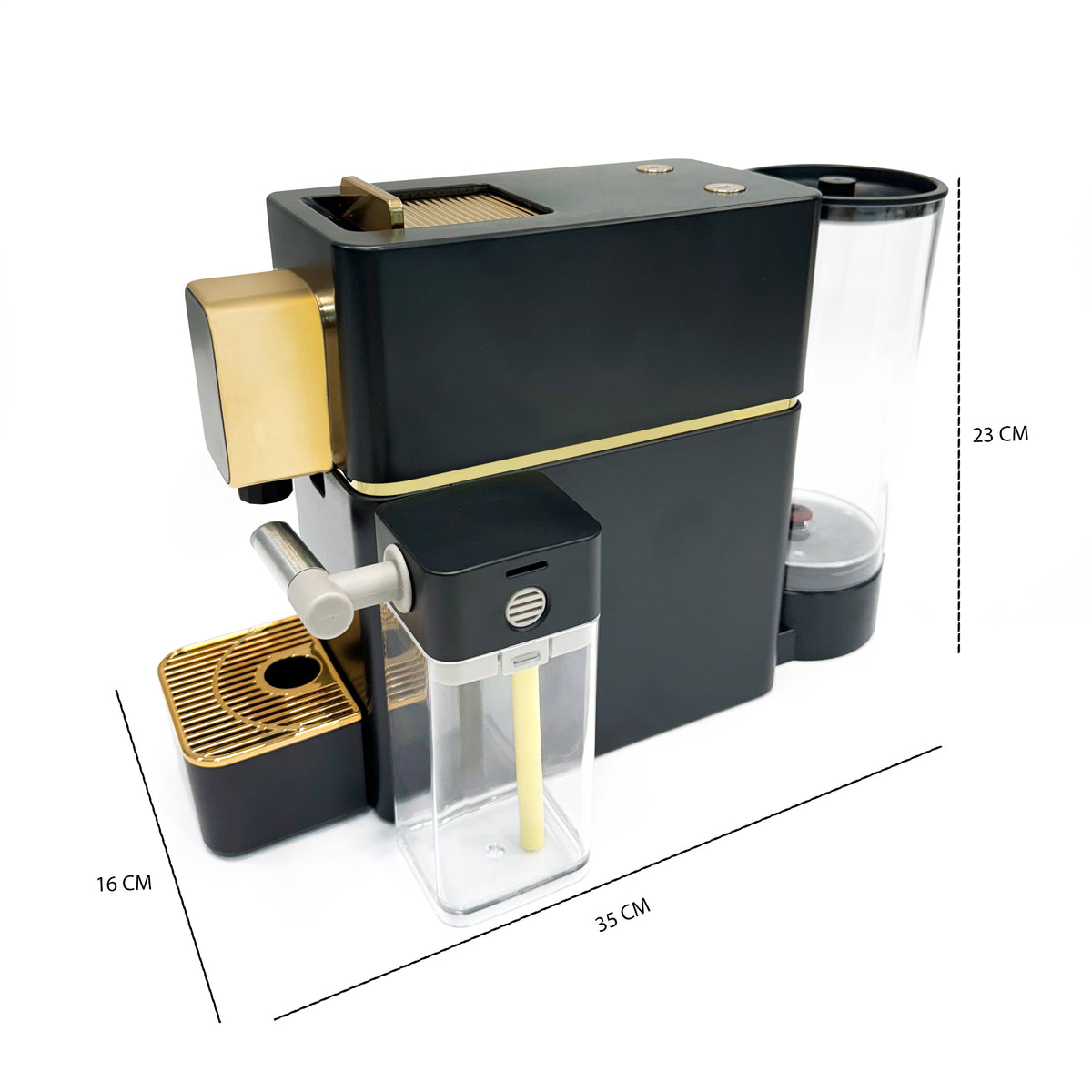 Mood Espresso coffee machine with milk frother|Free 30 coffee capsules ...