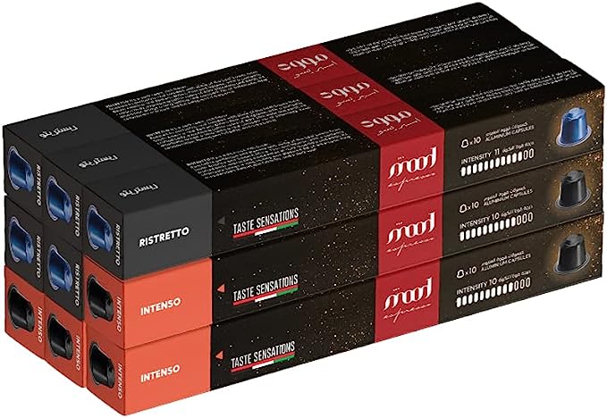 Mood Espresso 90 Capsules Nespresso Compatible Aluminium Capsules - Ristretto + Intenso