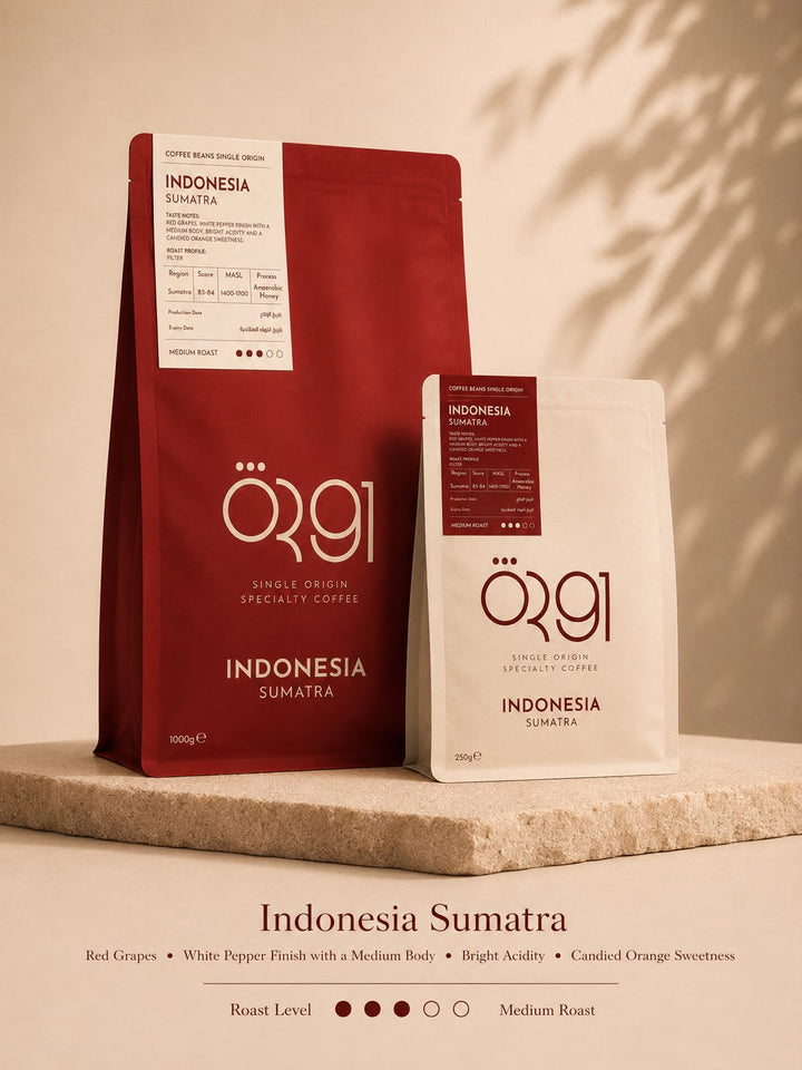OR91 Indonesia Sumatra Specialty Coffee Beans, Medium Roast