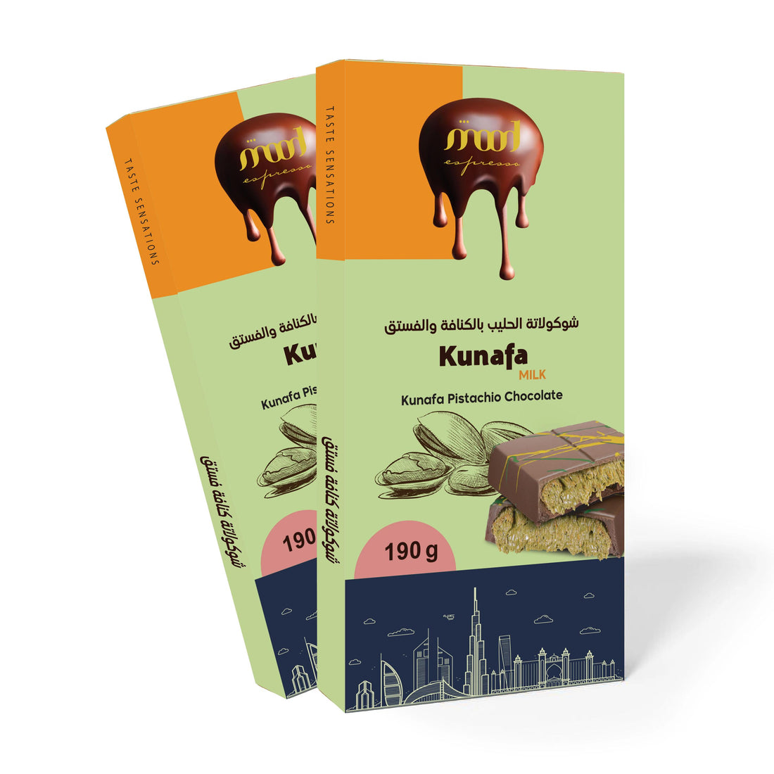 Mood Espresso Kunafa Pistachio Milk Chocolate 190g