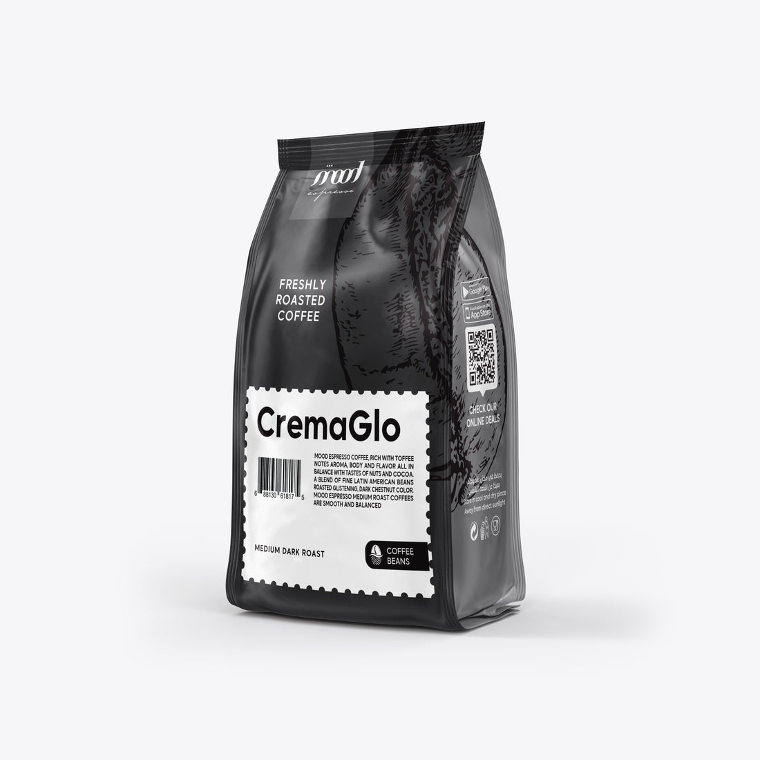 Mood Espresso Roasted Coffee Beans - CreaGlo 1000 g