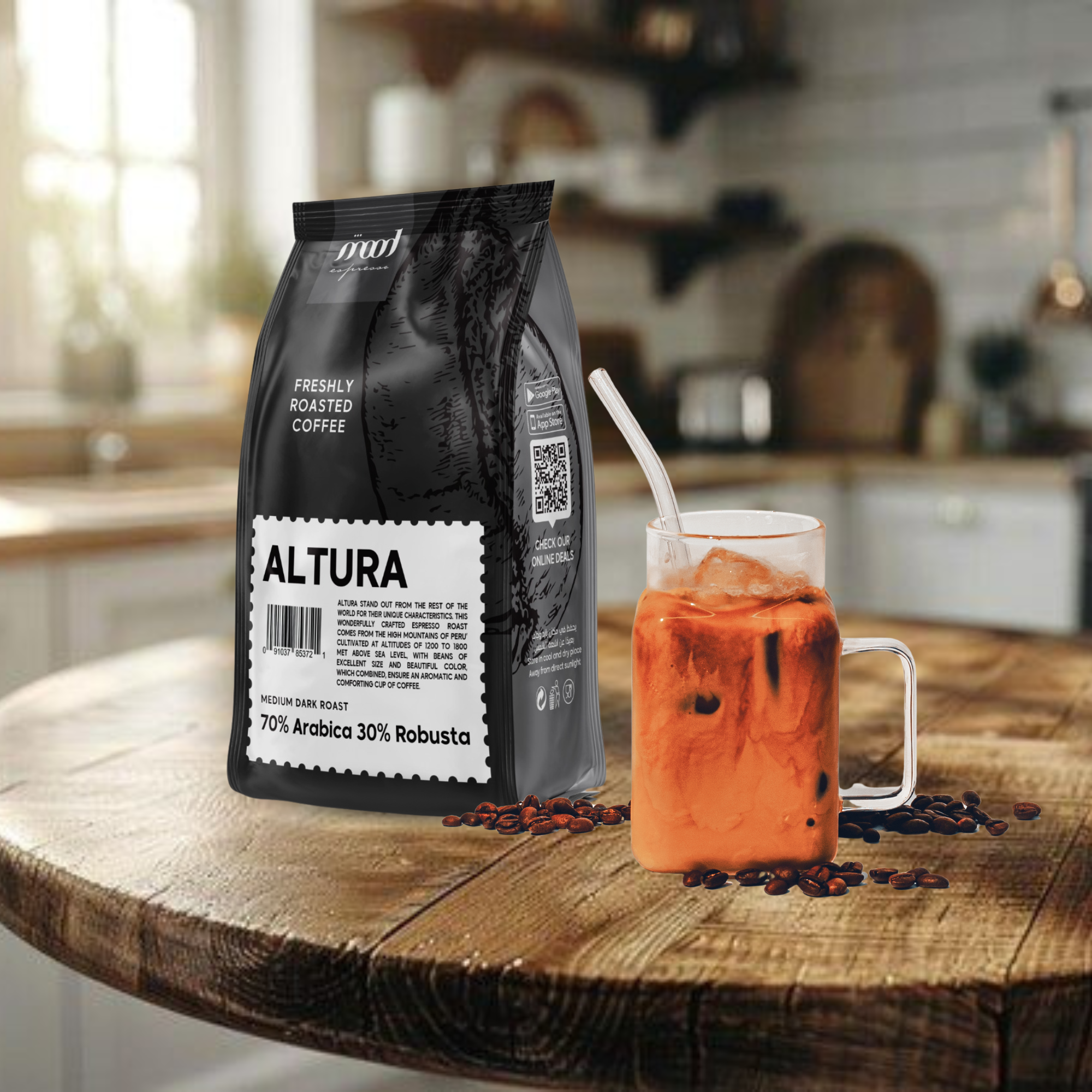 Mood Espresso Roasted Coffee Beans - Altura 1000 g