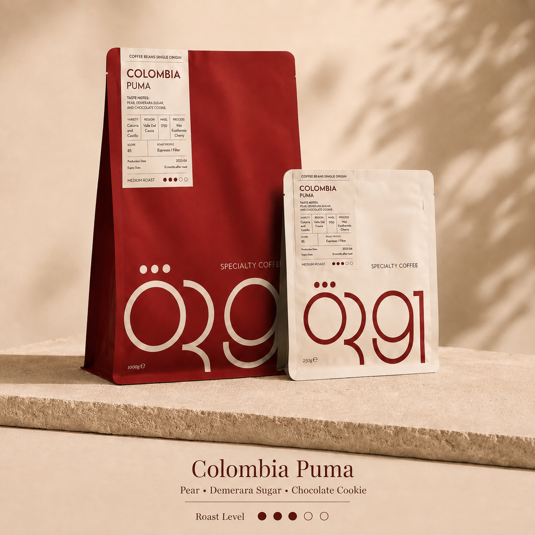 OR91 Colombia Puma Specialty Coffee Beans, Espresso & Filter