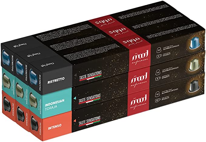 Mood Espresso - 90 Capsules 3 Flavors - Intenso, Indonesian Toraja, Ristretto