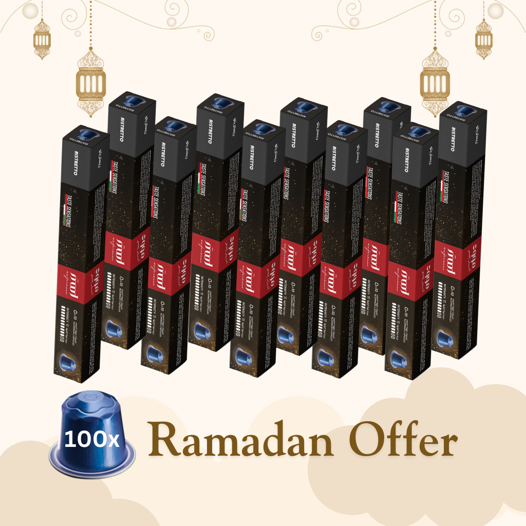 Aluminium Ristretto Coffee Bundle - 100-Pod Collection (52g) - Ramadan Month Exclusive🌙☕