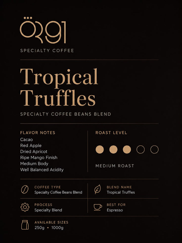 OR91 Tropical Truffles Specialty Coffee Beans, Medium Roast