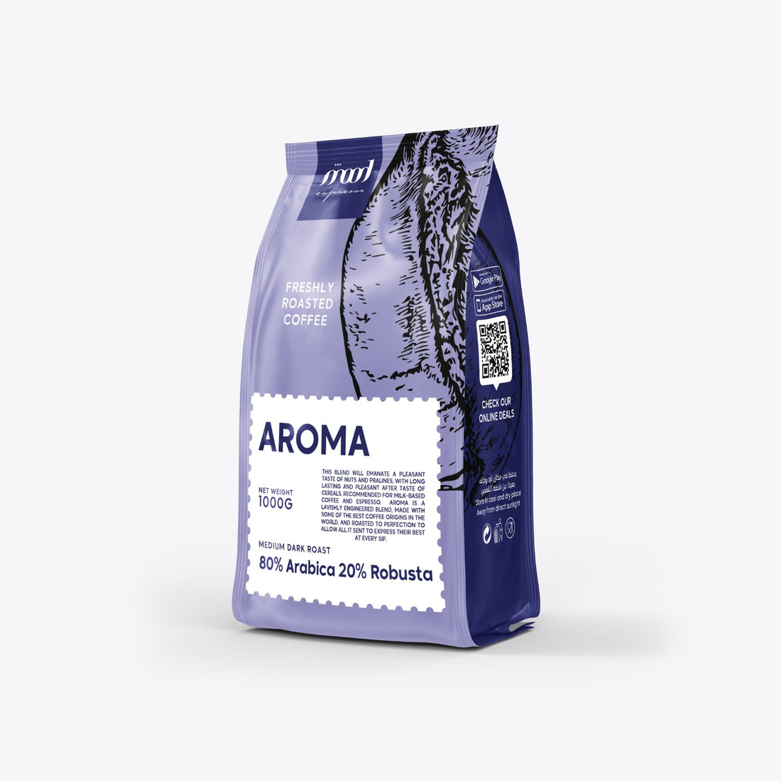 Mood Espresso Roasted Coffee Beans - Aroma 1000 g