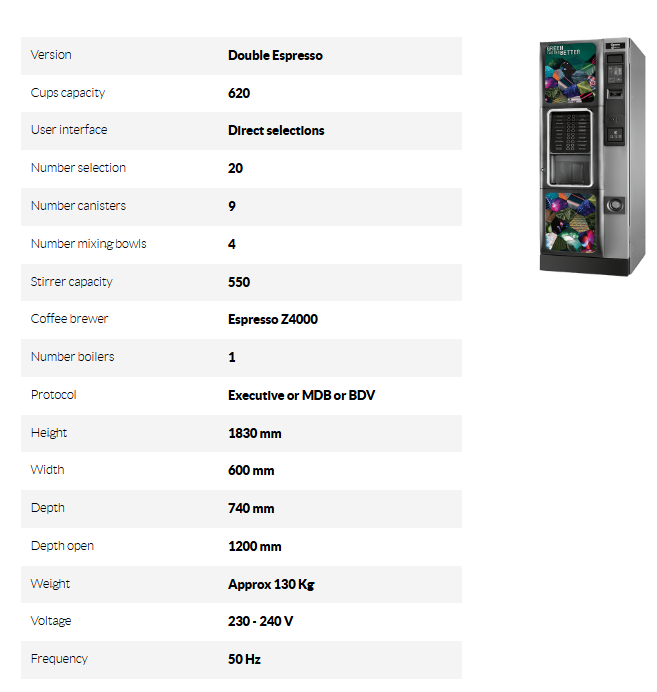 Necta Opera: High-Capacity Automatic Coffee Vending Machine With Advanced User-Friendly Interface