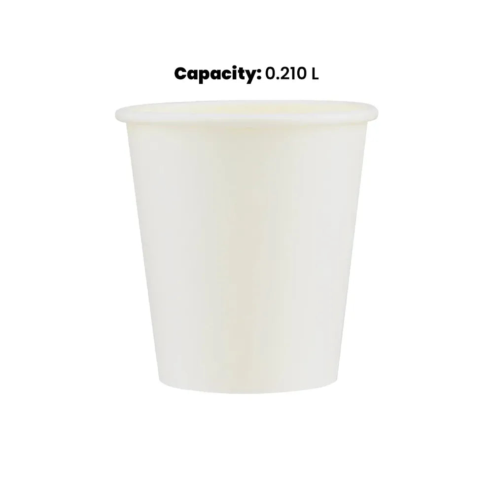 7 Oz Food-Grade Paper Cups (1000 Pcs), Ideal for Coffee & Hot Drinks, Disposable & Recyclable