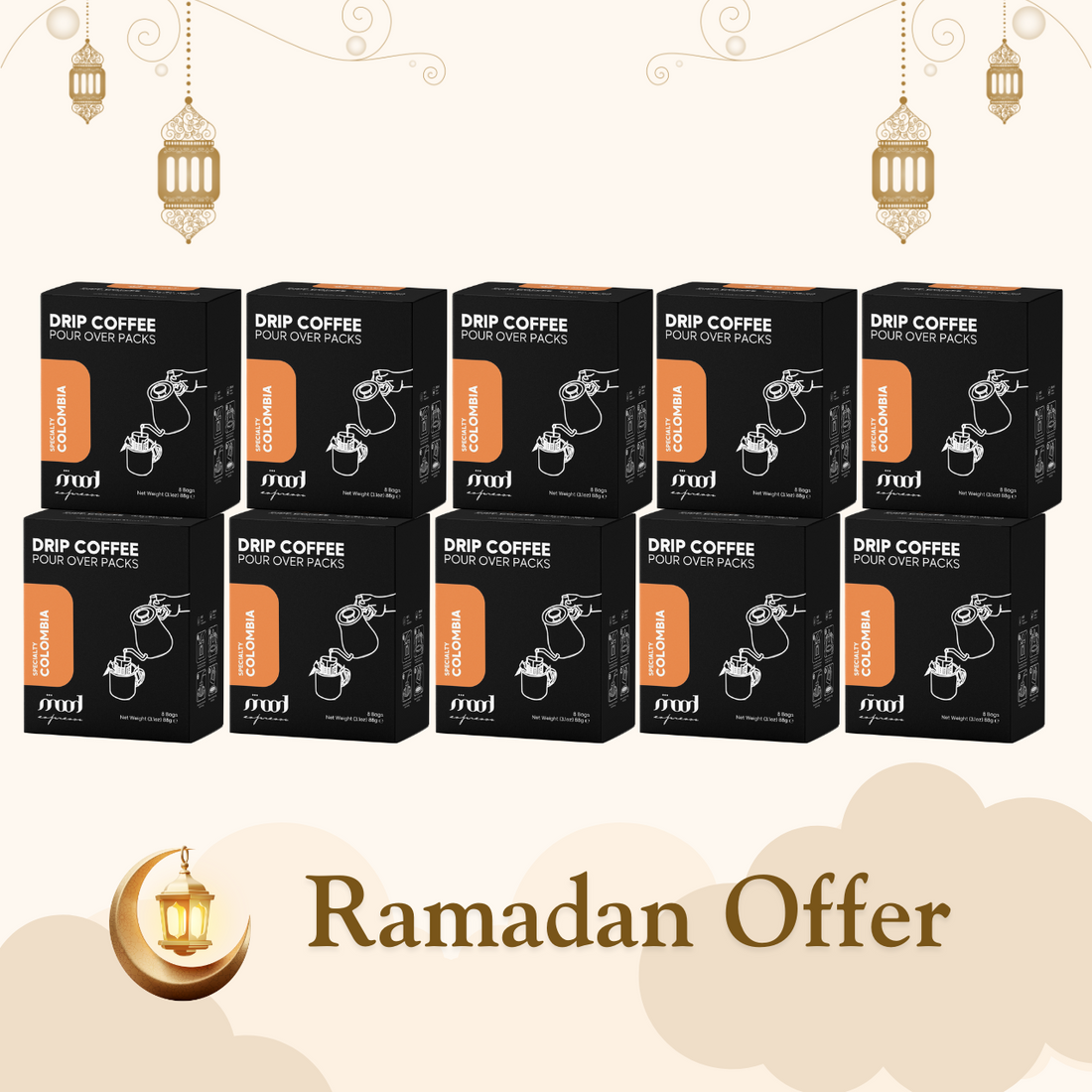 Drip Coffee Specialty Colombia - 10-Box Bundle - Ramadan Month Exclusive🌙☕