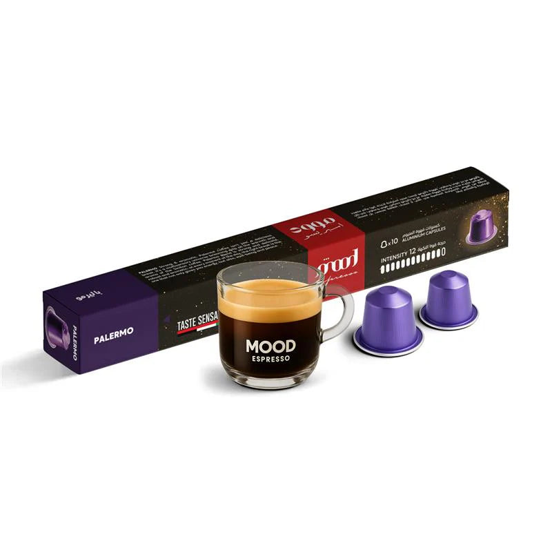 Mood Espresso Mega Coffee Sale – Nespresso Compatible Aluminium Capsules, 10 Pods (52g) | Strong Espresso Blend | 30% Off