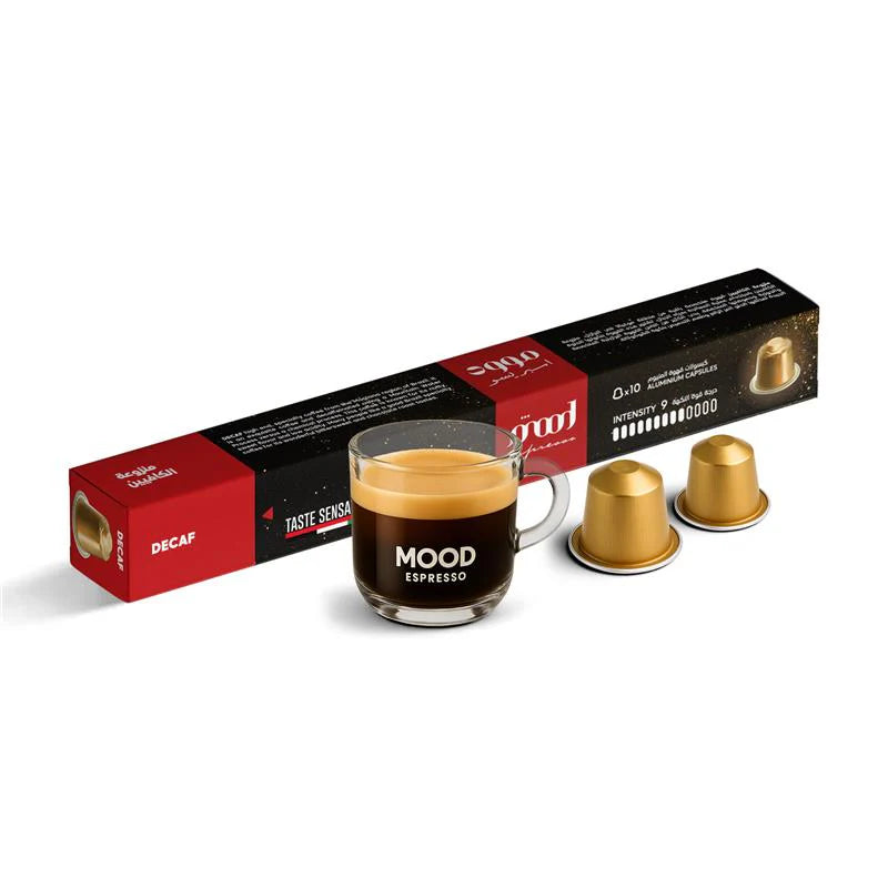 Mood Espresso Mega Coffee Sale – Nespresso Compatible Aluminium Capsules, 10 Pods (52g) | Strong Espresso Blend | 30% Off