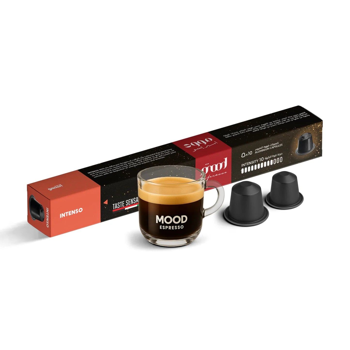 Mood Espresso Mega Coffee Sale – Nespresso Compatible Aluminium Capsules, 10 Pods (52g) | Strong Espresso Blend | 30% Off