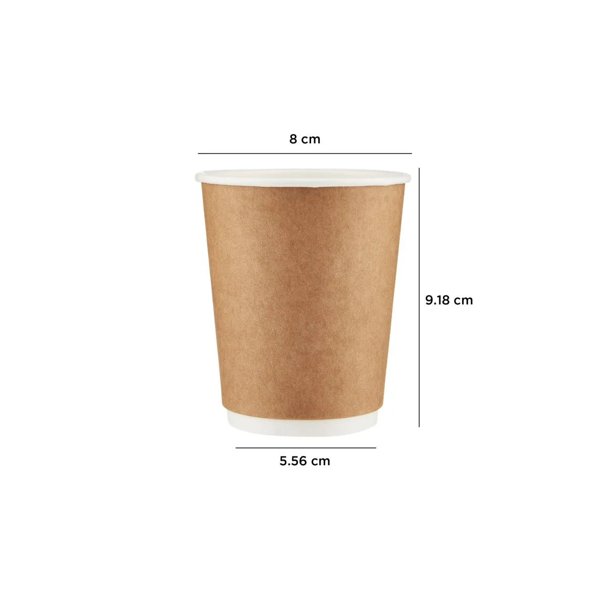 8oz Eco-Friendly Insulated Double Wall Paper Cups (500 Pcs) : Choose Sustainability