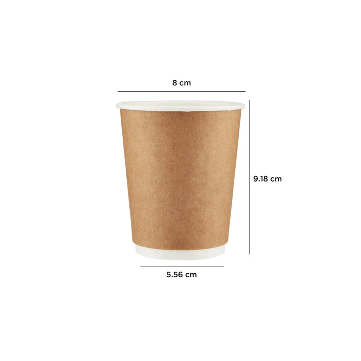 8oz Eco-Friendly Insulated Double Wall Paper Cups (500 Pcs) : Choose Sustainability