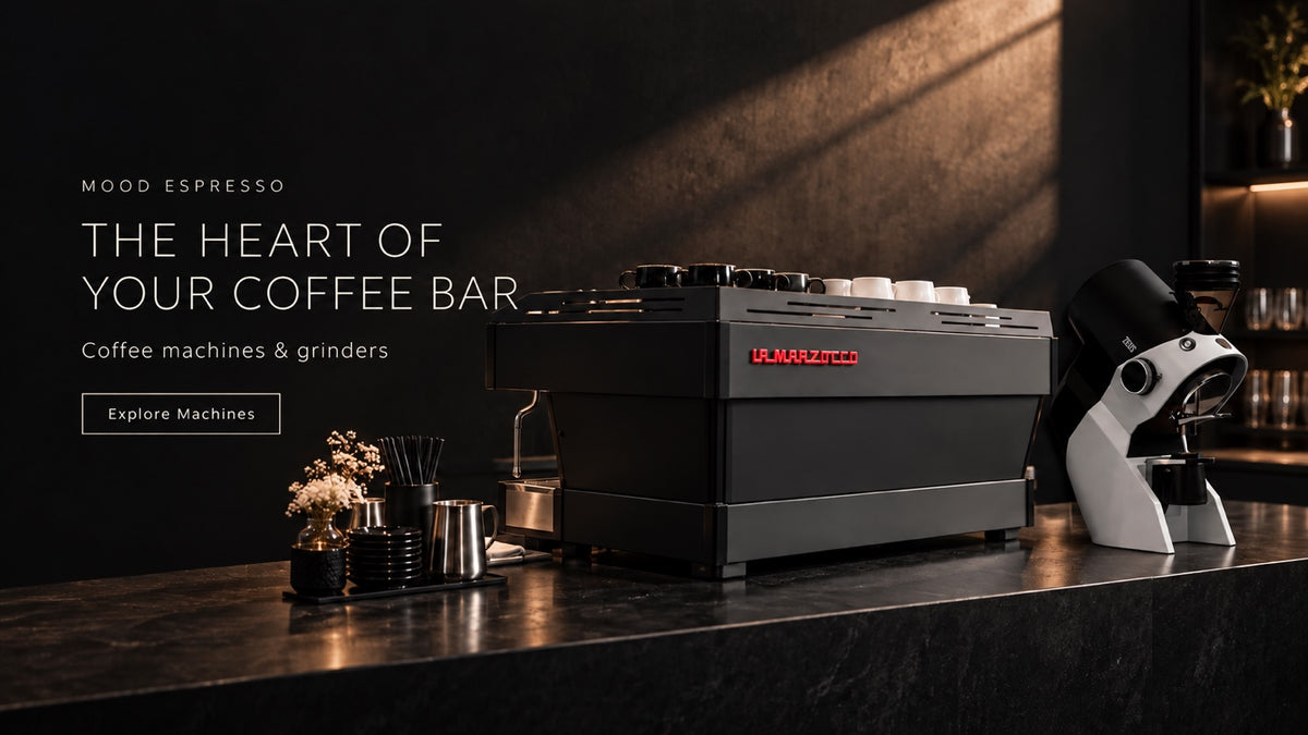 Mood Espresso. The heart of your coffee bar. Coffee machines and grinders, featuring La Marzocco and Zeus. Explore Machines.