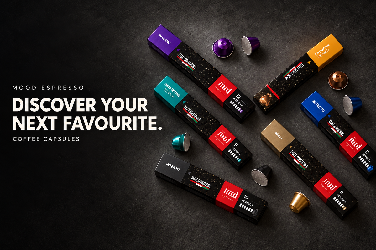 Mood Espresso. Discover your next favourite. Coffee capsules.