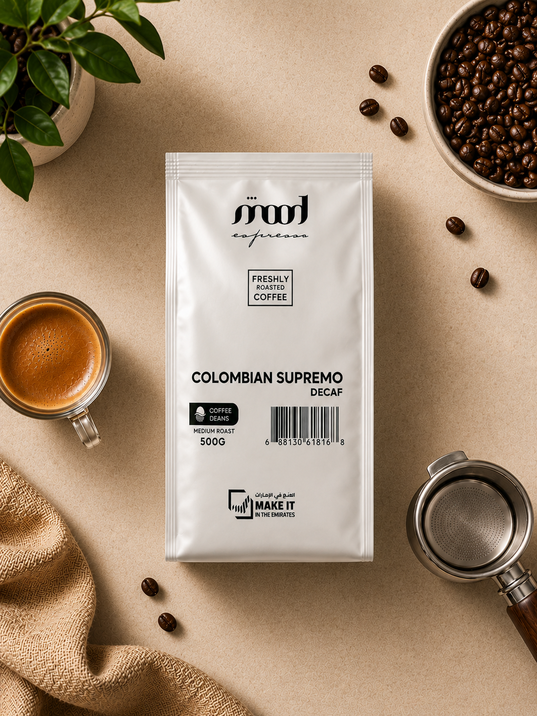 Colombian Supremo Decaf Coffee Beans,500G