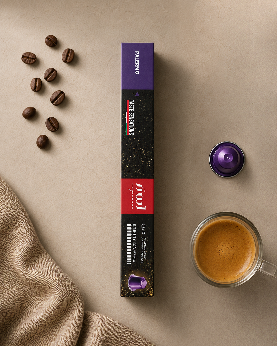 كبسولات ألومنيوم متوافقة مع باليرمو-نيسبرسو، عبوة من 240 كبسولة، جملة
