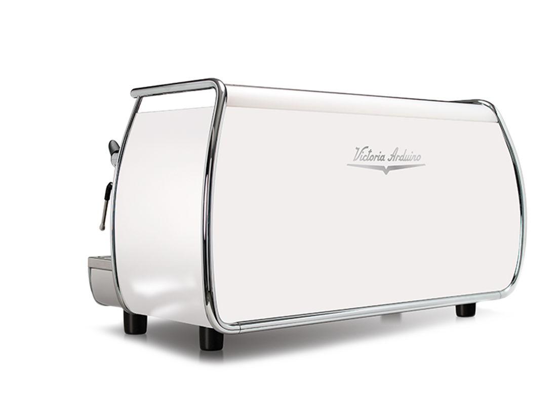 Victoria Arduino Adonis: Rear angled view · White