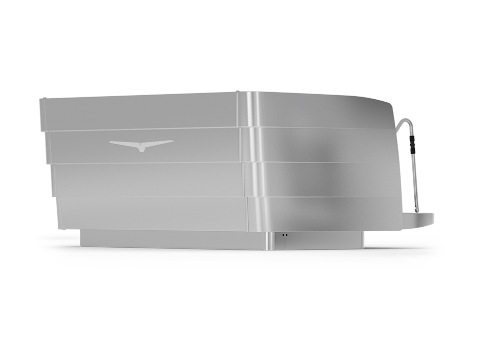 Victoria Arduino Eagle Tempo NEO: Rear angled view · Stainless Steel / Steelux