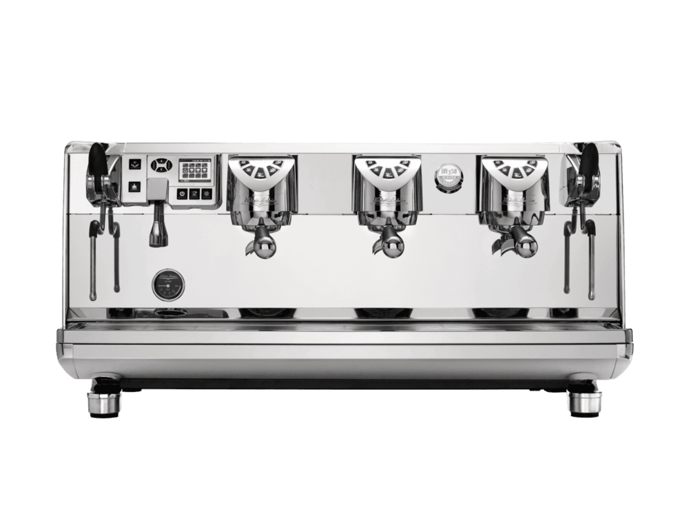 Victoria Arduino White Eagle: Front view · Stainless Steel / Steelux · 3 group