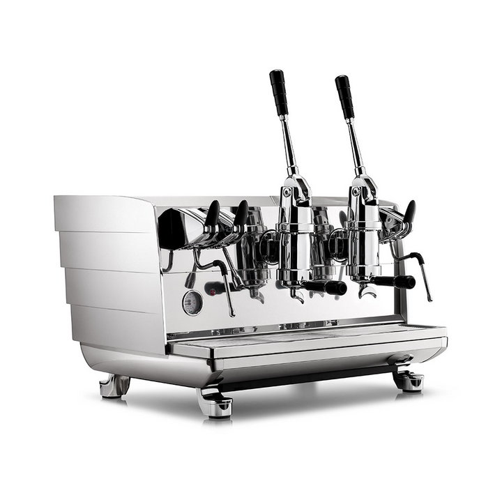 Victoria Arduino White Eagle Leva: Front angled view · Stainless Steel / Steelux · 2 group