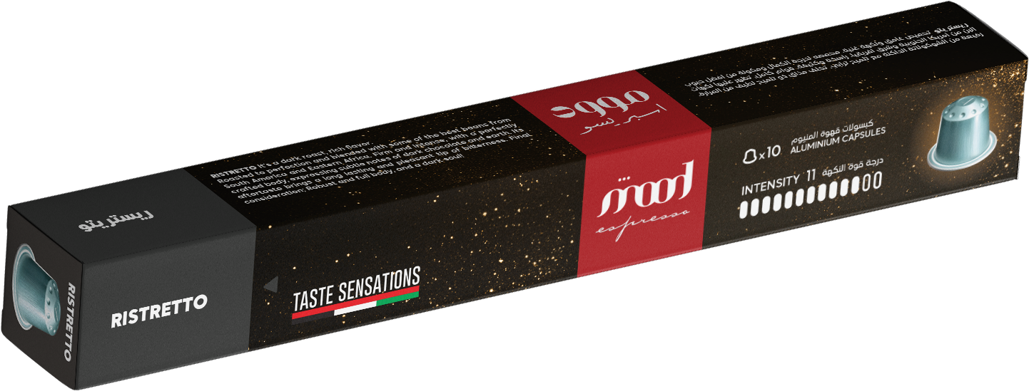 coffee capsules-mood espresso-nespresso compactible aluminum coffee capsules-dark roasted  ristretto