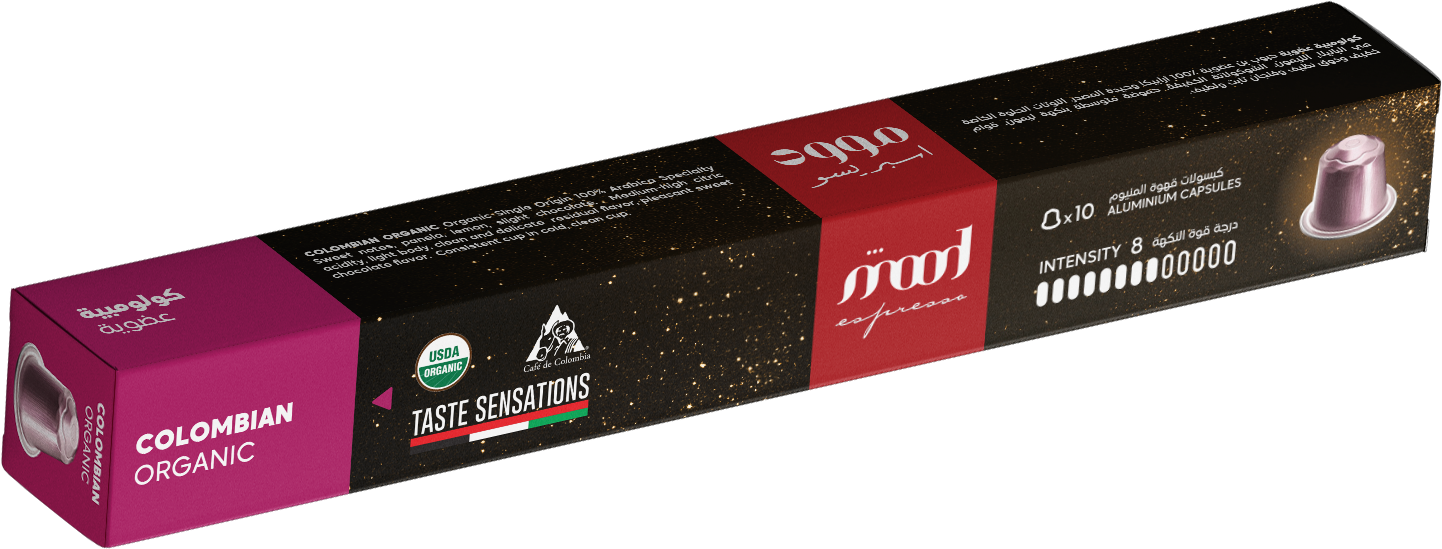 كبسولات ألومنيوم عضوية كولومبية متوافقة مع أجهزة نسبرسو، 10 كبسولات