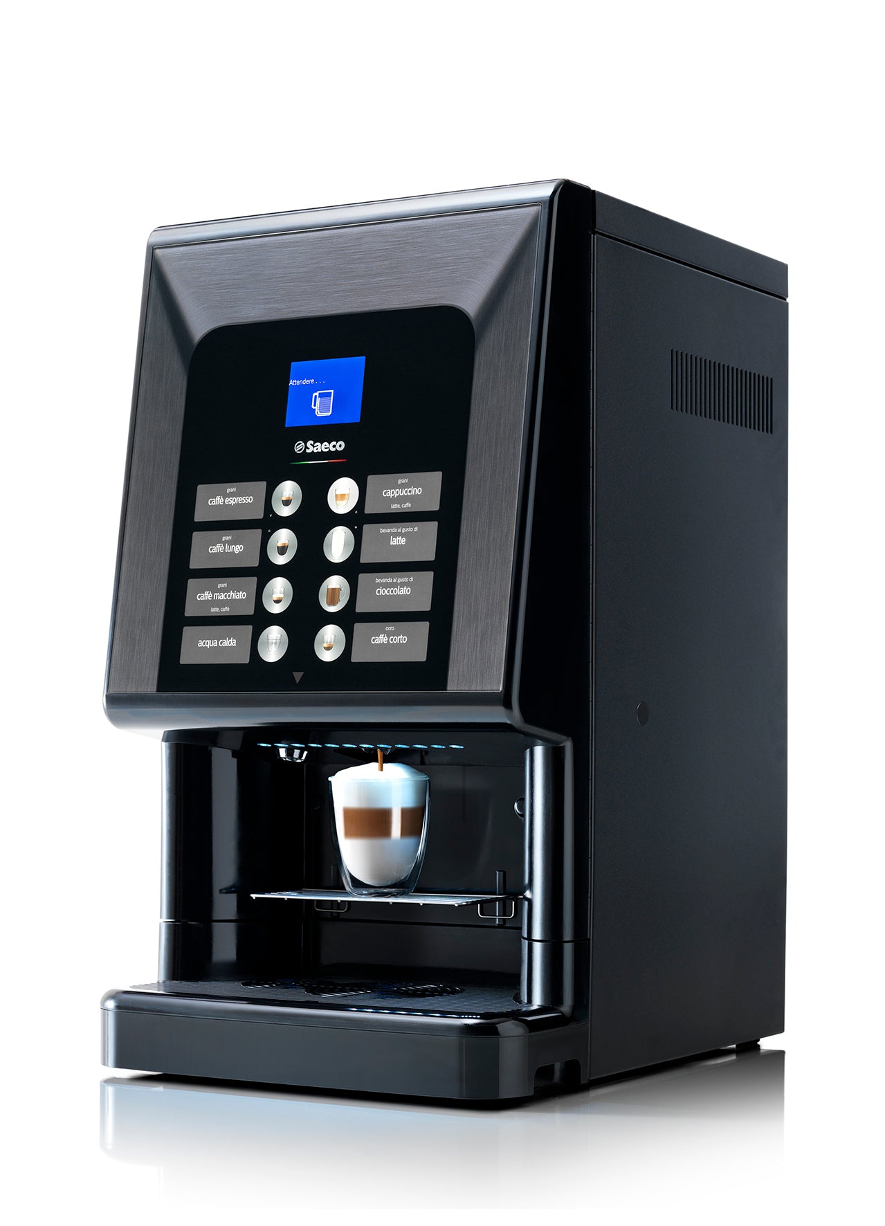 Saeco Phedra Evo Cappuccino Bean to Cup Coffee Machine 1500W: Customizable Interface, High-Capacity Canisters With Fresh Milk Option & 8 Beverage Selections