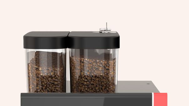 Schaerer Coffee Soul two bean hopper detail