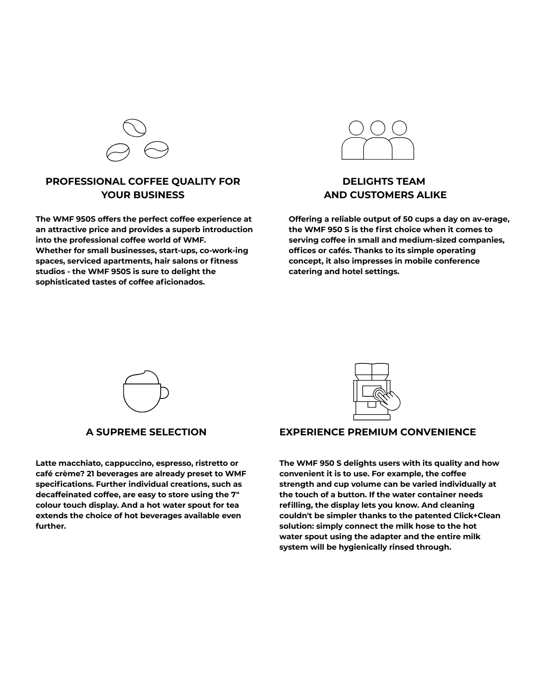 WMF 950S Super Automatic Coffee Machine - Professional Espresso Make
