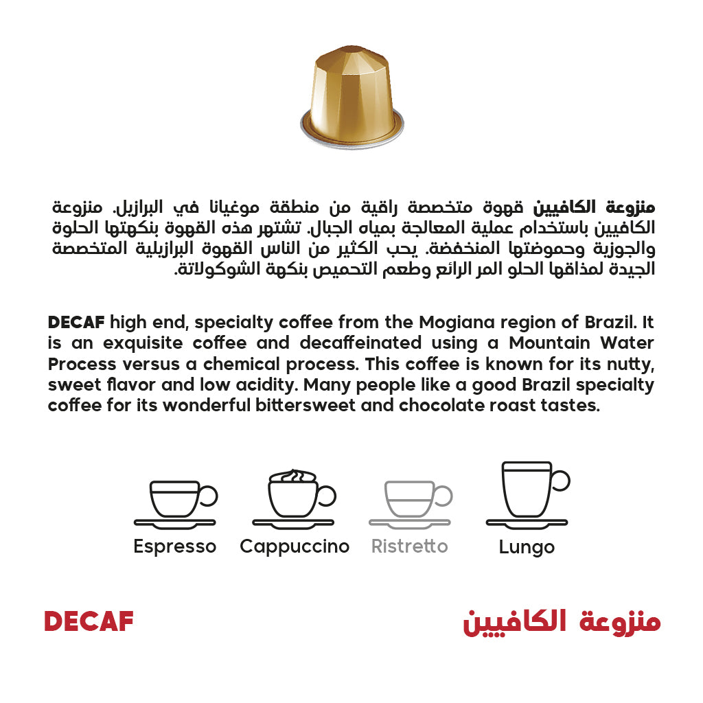 decaf aluminium capsules facts