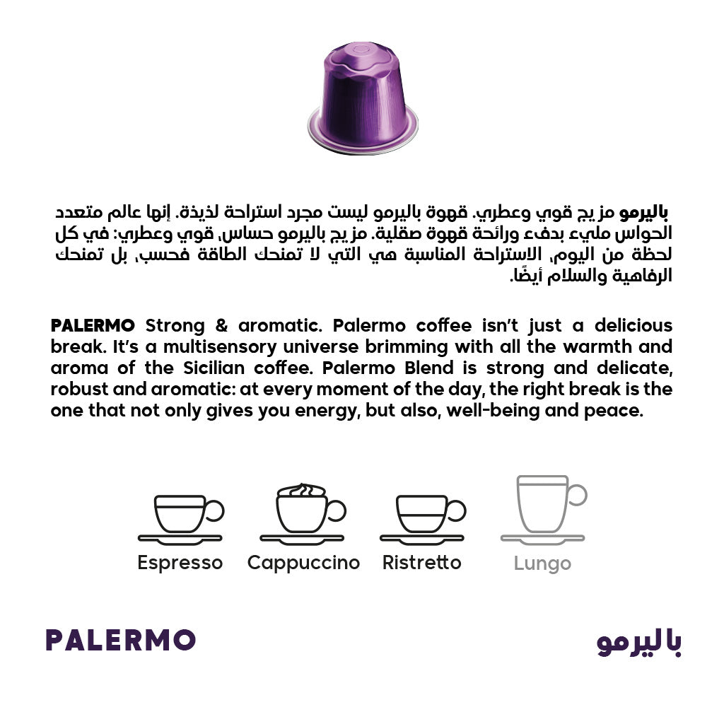 mood espresso fact sheet about palermo flavor