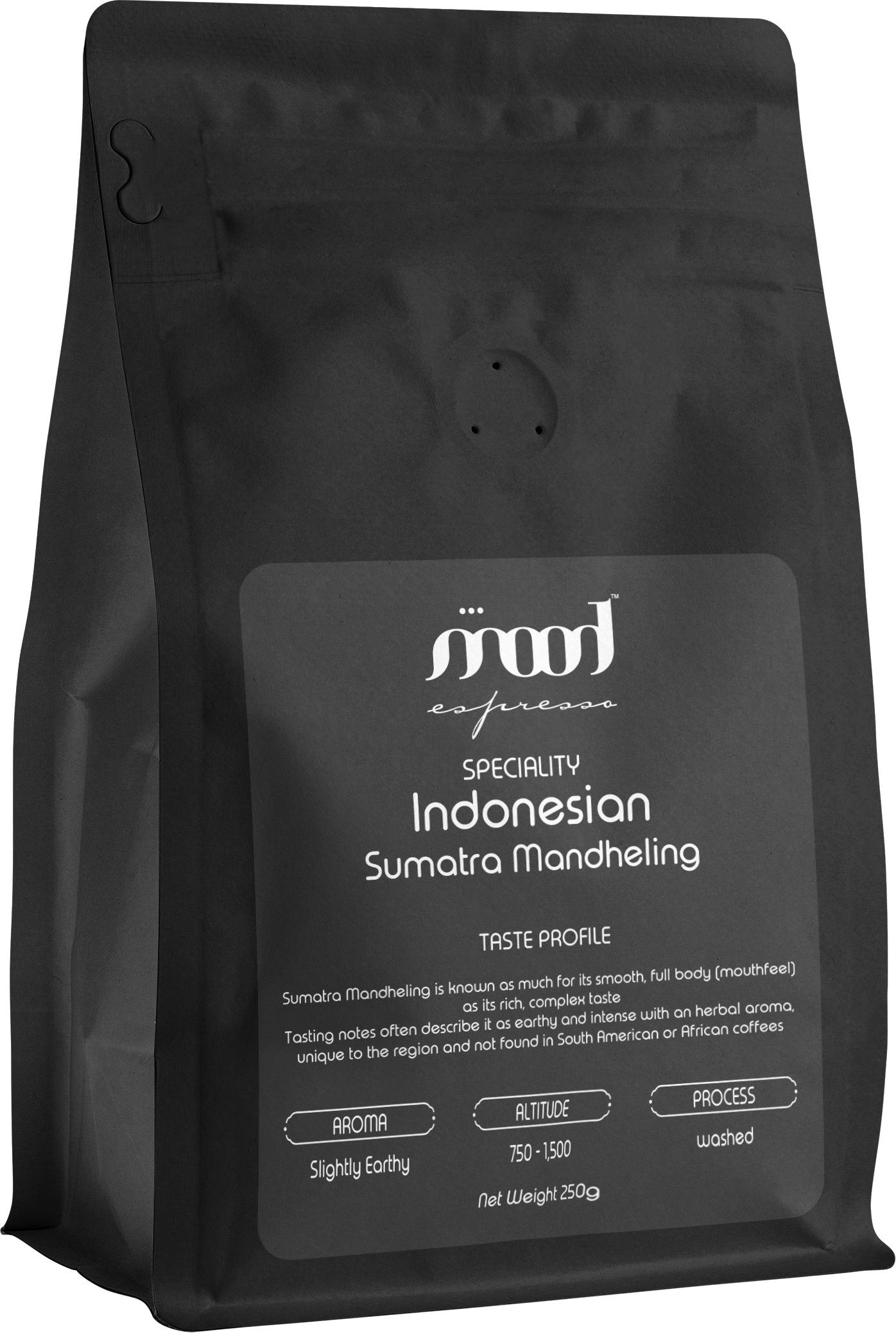 indonesian sumatra mandheling 250 gms bag