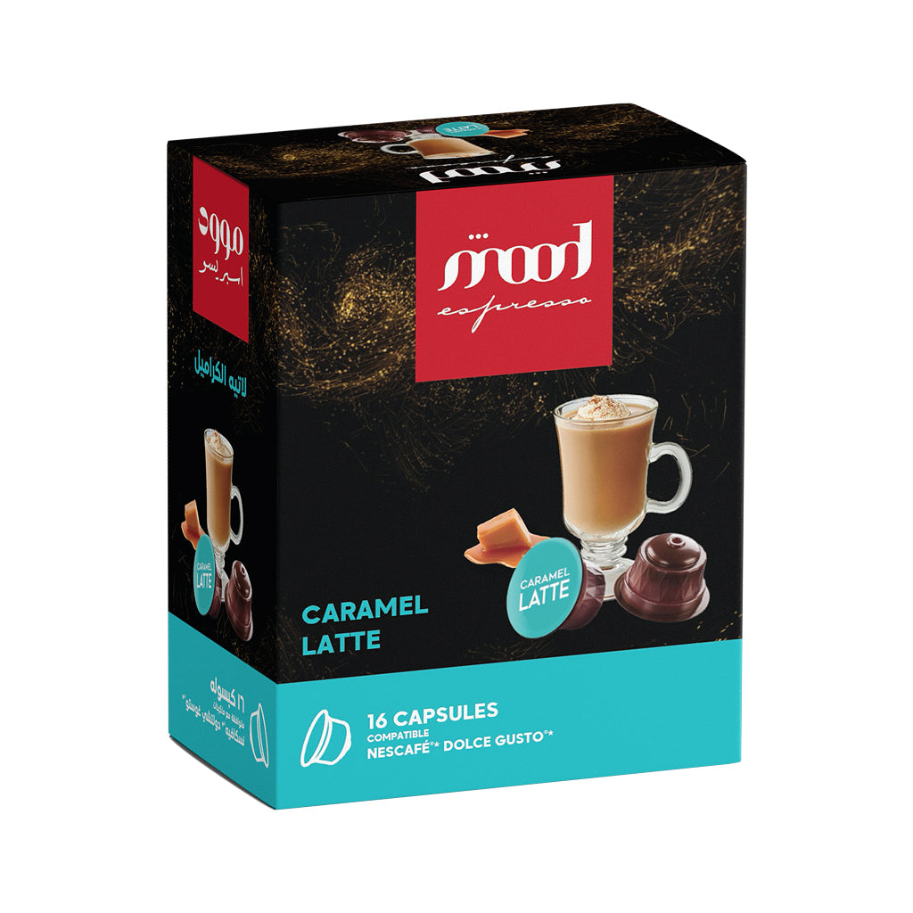 Mood espresso-Nescafe Dolce Gusto Compatible  coffee capsules -16 capsule box -caramel latte