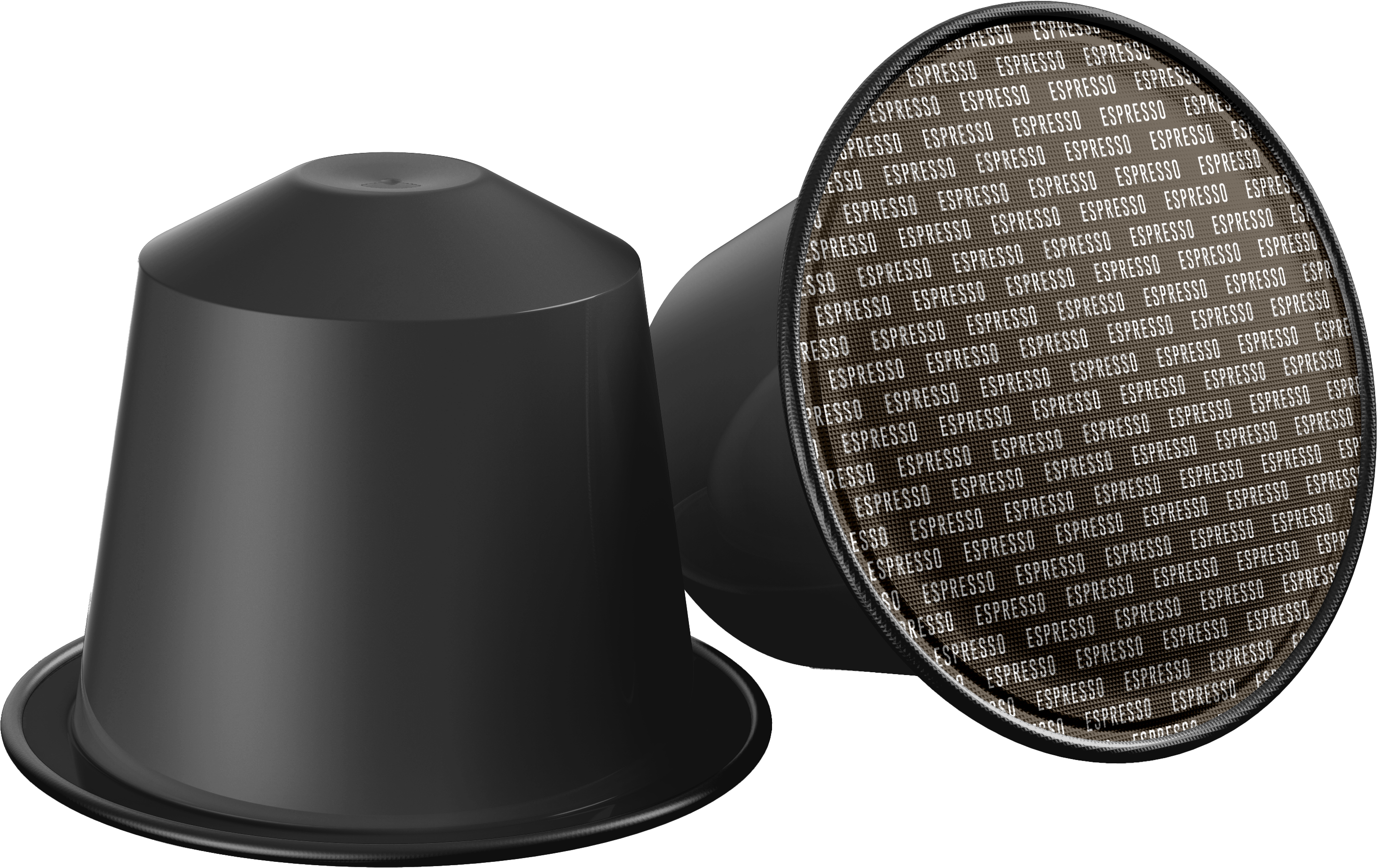 espresso engraved capsules in black color